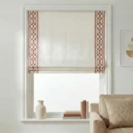 Maxim Red & White - Roman Shade | | Curtain Avenue