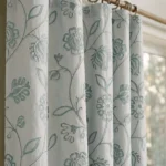 Ruby-Floral-Embroidered-Tide-Blue-Close-up-Curtains | Curtain Avenue