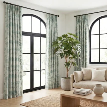 Ruby-Floral-Embroidered-Tide-Blue-Curtains | Curtain Avenue