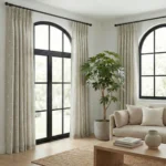 Sahara-Linen-Dots-Beige-Curtains | Curtain Avenue