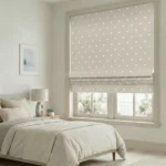 Sahara-Linen-Dots-Beige-Roman-Shade | Curtain Avenue