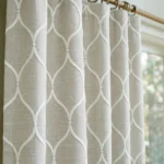 Sara-Classic-Lattice-Beige-Close-up-Curtains | Curtain Avenue