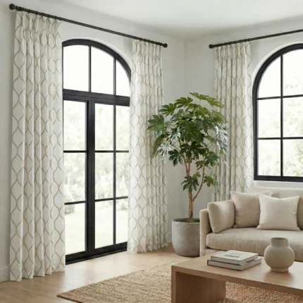 Sara-Classic-Lattice-Coral-Curtains | Curtain Avenue