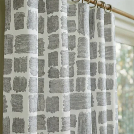 Urban-Brushstroke-Ash-Gray-Close-up-Curtains | Curtain Avenue