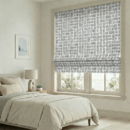 Urban-Brushstroke-Ash-Gray-Roman-Shade | Curtain Avenue