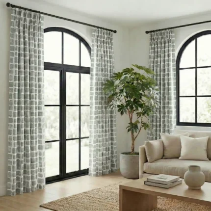 Urban-Brushstroke-Charcoal-Curtains | Curtain Avenue