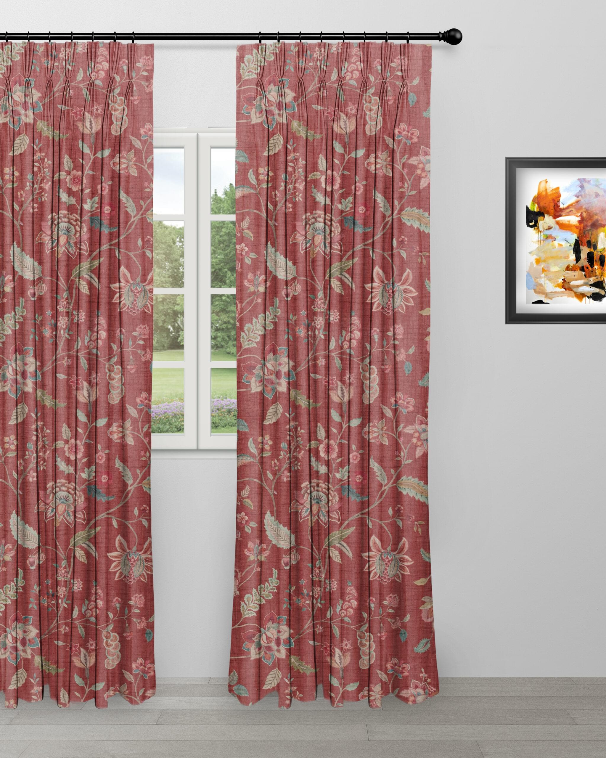 Blooming Spring - Red Apple Custom Curtains - Image 1