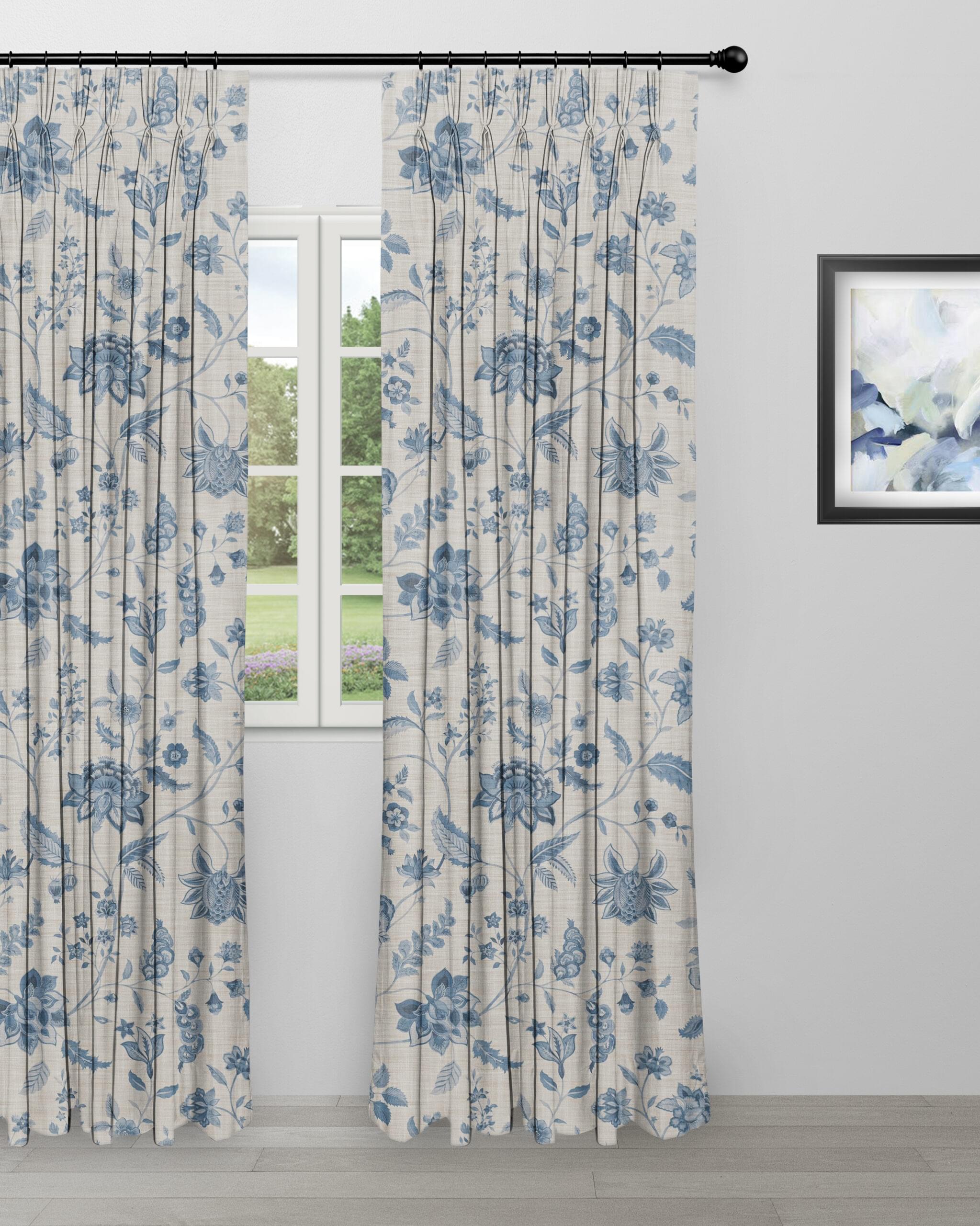 Blooming Spring - Just Blue Custom Curtains - Image 1