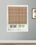 Farmhouse Plaid Check - Tan Roman Shades