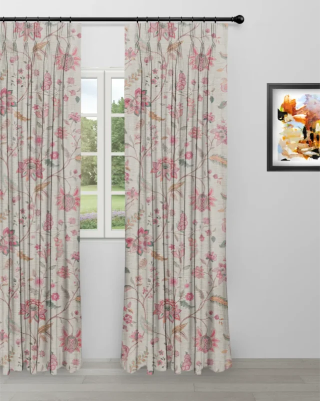 Curtains | Bloomig Spring - My Pink - Curtain | Curtain Avenue