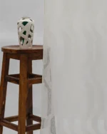 Cosmo Striped Semi Sheer Curtains - Dove