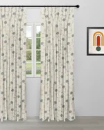 Curtains | Embroidered Pecan -Dew - Curtain | Curtain Avenue