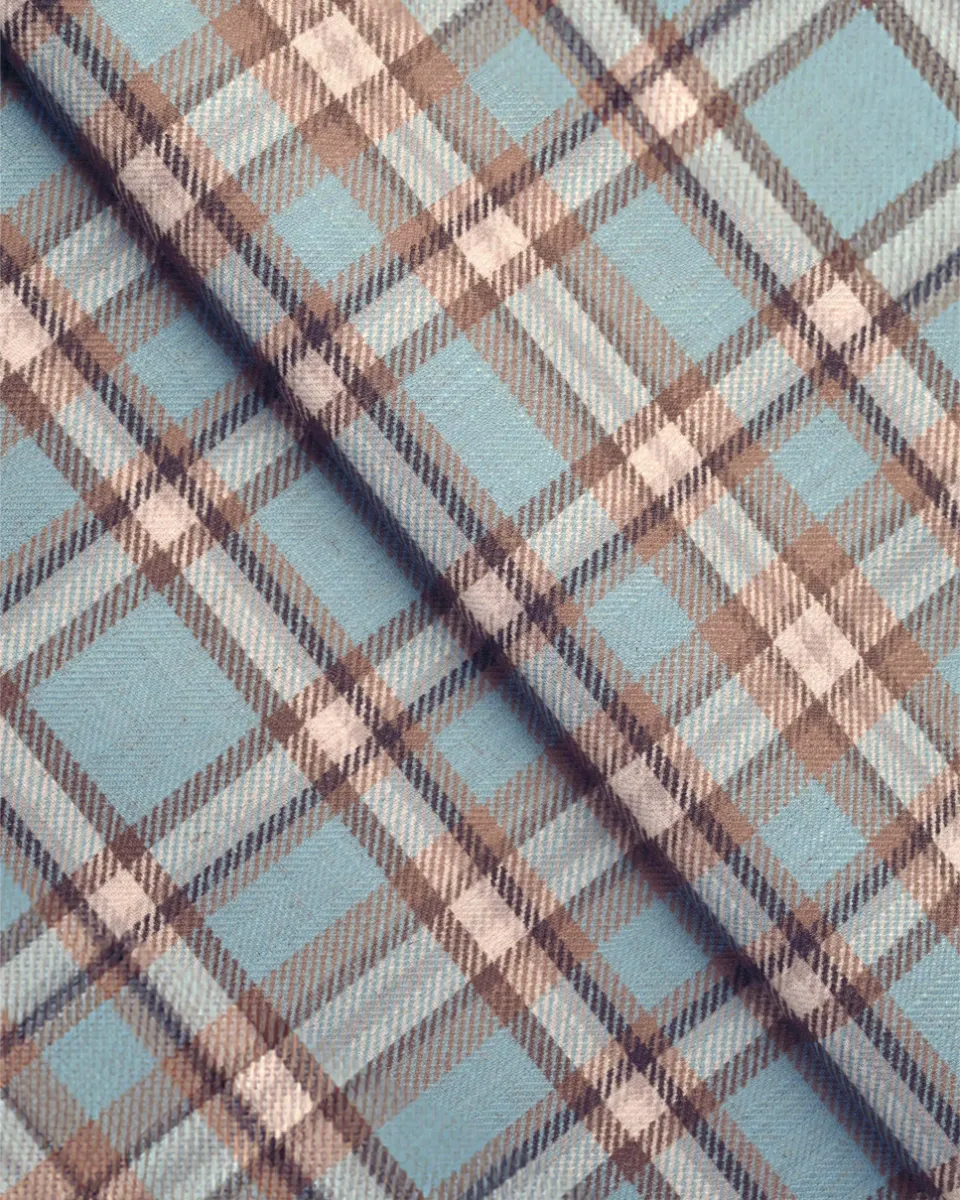 Swatches | Farmhouse Plaid Check-Storm- Fodled | Curtain Avenue