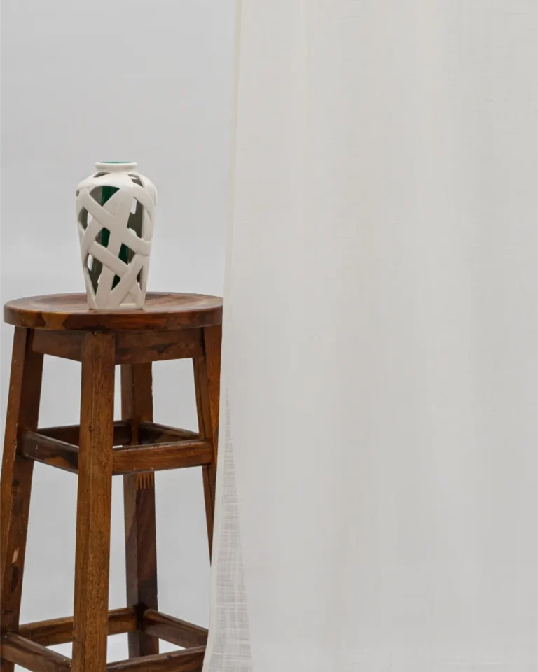 Ripple Fold Drapes | Lush Linen Sheer - White - Curtain | Curtain Avenue